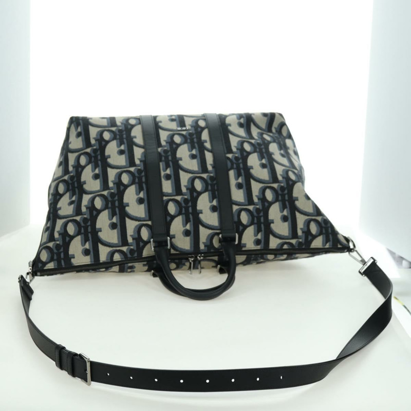 【日本直送】Christian Dior Trotter帆布旅行包 40吋 兩用款 海軍藍/銀色 正品 YKZ1047SAM-7