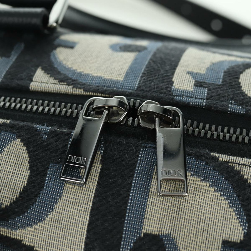 【日本直送】Christian Dior Trotter帆布旅行包 40吋 兩用款 海軍藍/銀色 正品 YKZ1047SAM-9