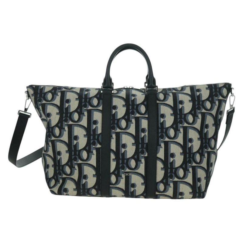 【日本直送】Christian Dior Trotter帆布旅行包 40吋 兩用款 海軍藍/銀色 正品 YKZ1047SAM-12