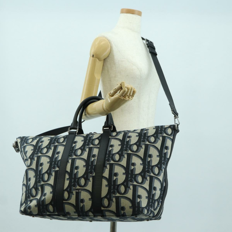【日本直送】Christian Dior Trotter帆布旅行包 40吋 兩用款 海軍藍/銀色 正品 YKZ1047SAM-25
