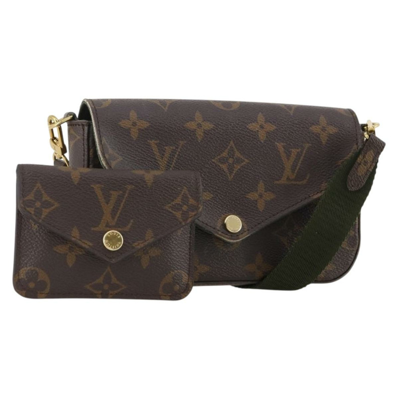 【日本直送】路易威登 Monogram 多款 Felicie 手拿包 卡其色 M80091 LV 正品 174165A-0