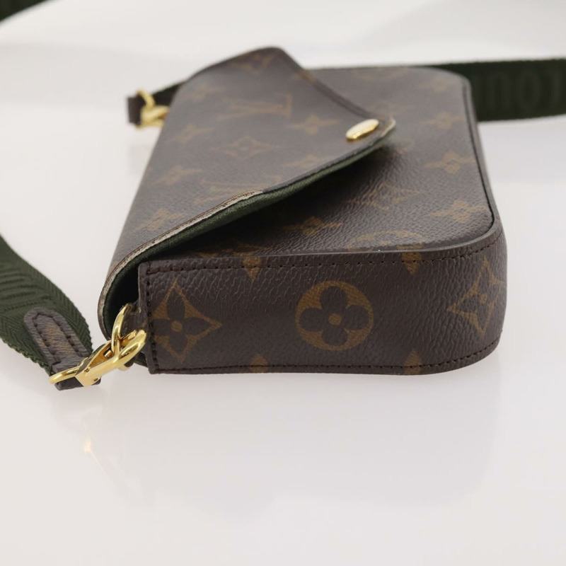 【日本直送】路易威登 Monogram 多款 Felicie 手拿包 卡其色 M80091 LV 正品 174165A-3