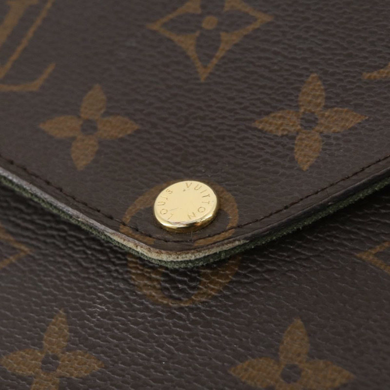 【日本直送】路易威登 Monogram 多款 Felicie 手拿包 卡其色 M80091 LV 正品 174165A-9