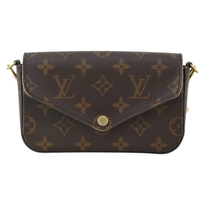 【日本直送】路易威登 Monogram 多款 Felicie 手拿包 卡其色 M80091 LV 正品 174165A-12