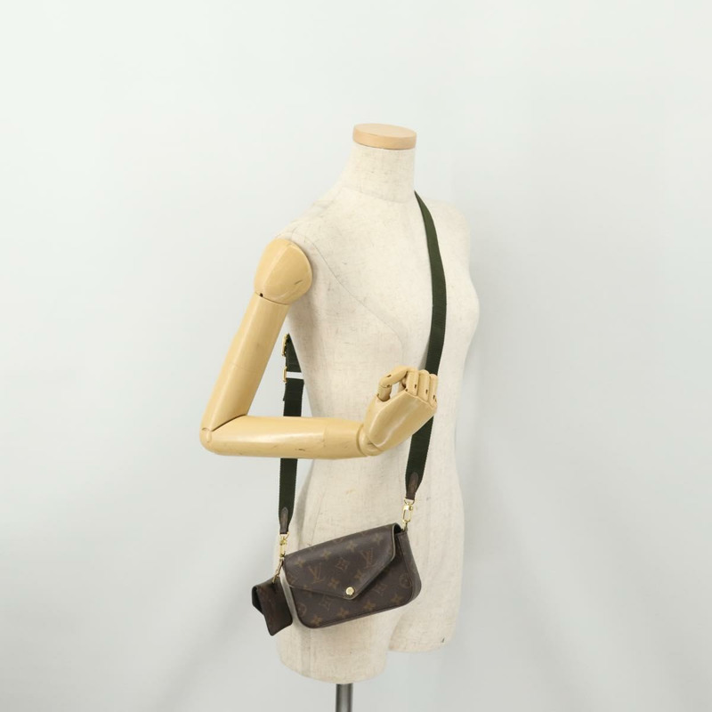 【日本直送】路易威登 Monogram 多款 Felicie 手拿包 卡其色 M80091 LV 正品 174165A-22