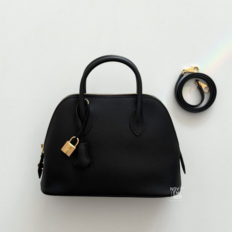 閒置新🫰🏻 全配有購證🙌🏻 Hermès 愛馬仕 Bolide 25 黑色金釦-1