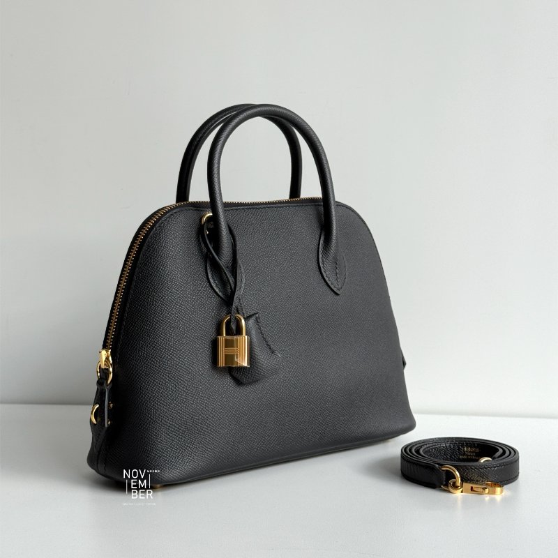 閒置新🫰🏻 全配有購證🙌🏻 Hermès 愛馬仕 Bolide 25 黑色金釦-2