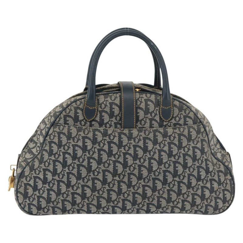 【日本直送】Christian Dior Trotter帆布馬鞍包 海軍藍 金色 正品 175481A-1