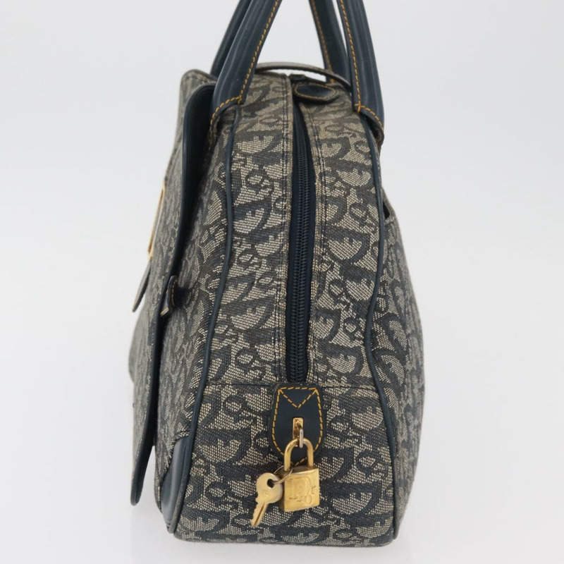 【日本直送】Christian Dior Trotter帆布馬鞍包 海軍藍 金色 正品 175481A-2
