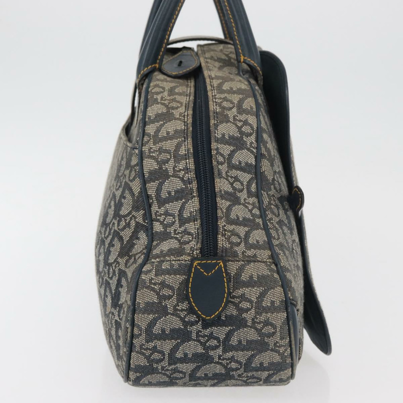 【日本直送】Christian Dior Trotter帆布馬鞍包 海軍藍 金色 正品 175481A-3