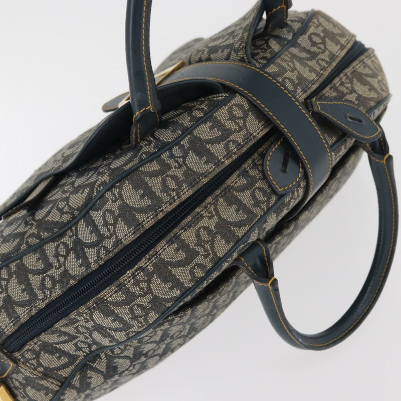 【日本直送】Christian Dior Trotter帆布馬鞍包 海軍藍 金色 正品 175481A-5