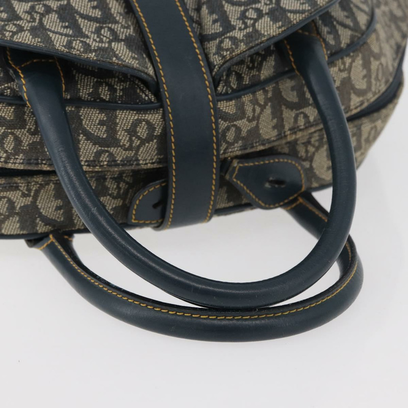 【日本直送】Christian Dior Trotter帆布馬鞍包 海軍藍 金色 正品 175481A-6