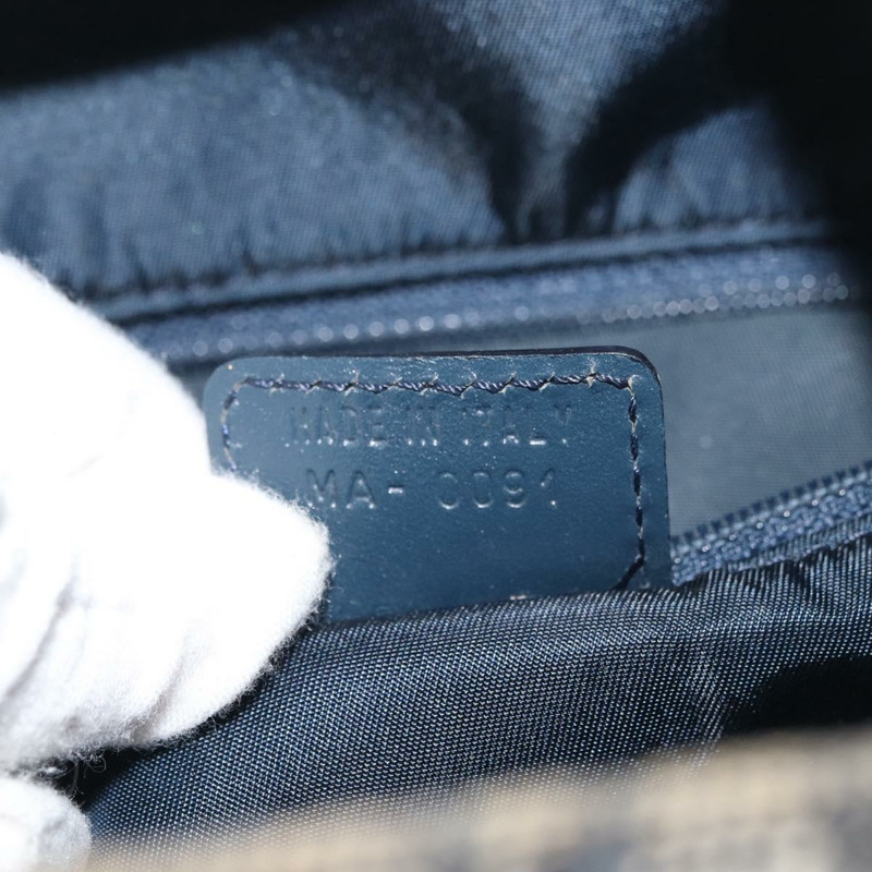 【日本直送】Christian Dior Trotter帆布馬鞍包 海軍藍 金色 正品 175481A-11