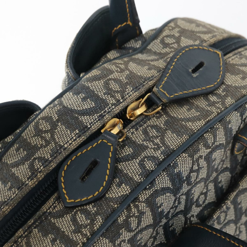 【日本直送】Christian Dior Trotter帆布馬鞍包 海軍藍 金色 正品 175481A-17