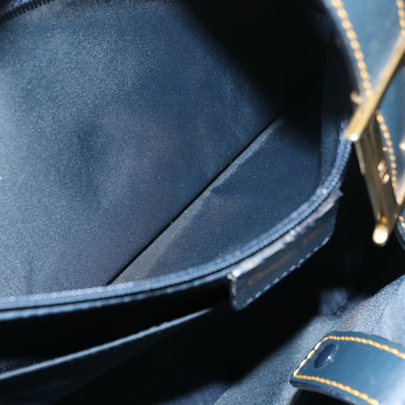 【日本直送】Christian Dior Trotter帆布馬鞍包 海軍藍 金色 正品 175481A-24