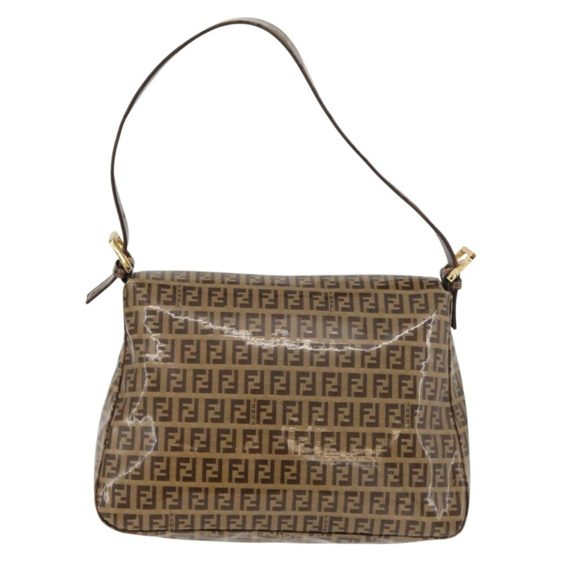 【日本直送】FENDI Zucchino帆布Mamma Baguette肩背包 米色 金色 正品 175477-1