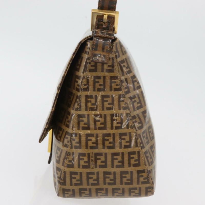 【日本直送】FENDI Zucchino帆布Mamma Baguette肩背包 米色 金色 正品 175477-2