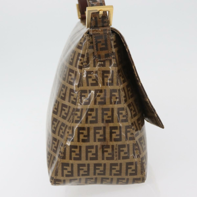 【日本直送】FENDI Zucchino帆布Mamma Baguette肩背包 米色 金色 正品 175477-3