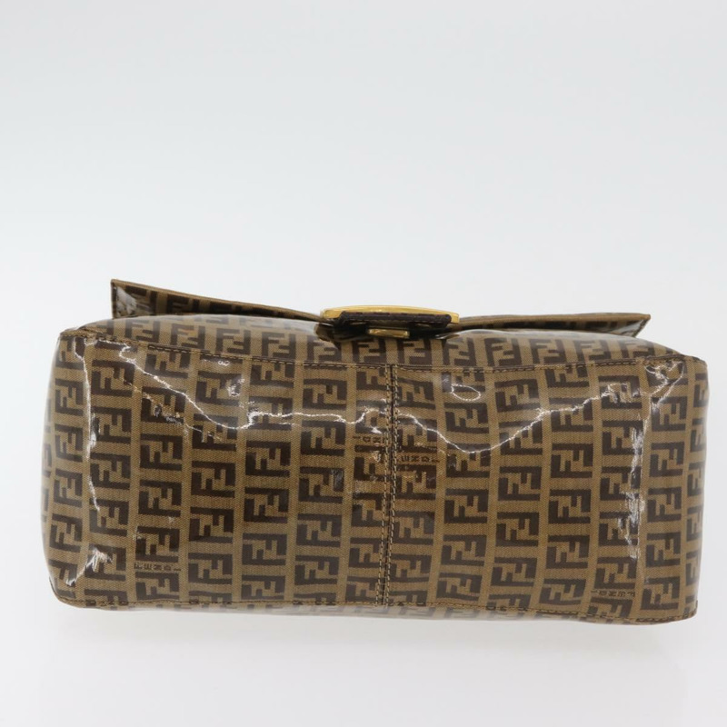 【日本直送】FENDI Zucchino帆布Mamma Baguette肩背包 米色 金色 正品 175477-5