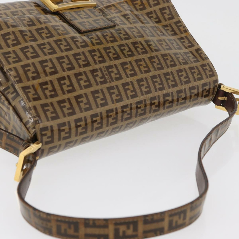 【日本直送】FENDI Zucchino帆布Mamma Baguette肩背包 米色 金色 正品 175477-6