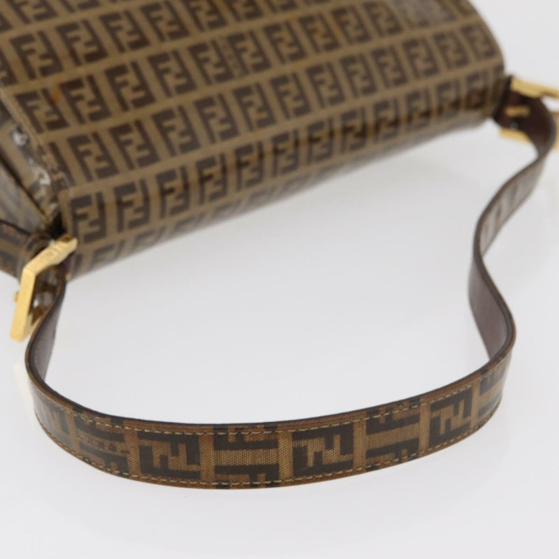 【日本直送】FENDI Zucchino帆布Mamma Baguette肩背包 米色 金色 正品 175477-7