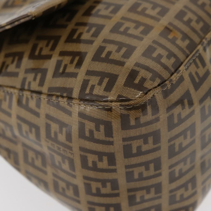 【日本直送】FENDI Zucchino帆布Mamma Baguette肩背包 米色 金色 正品 175477-13