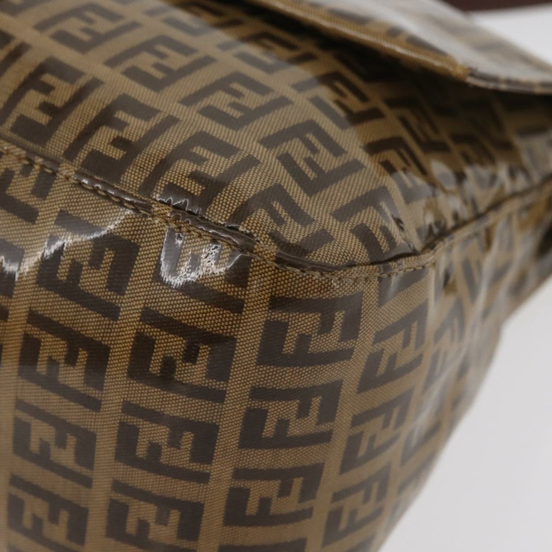 【日本直送】FENDI Zucchino帆布Mamma Baguette肩背包 米色 金色 正品 175477-14
