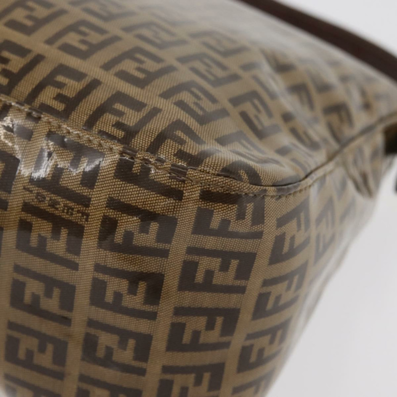 【日本直送】FENDI Zucchino帆布Mamma Baguette肩背包 米色 金色 正品 175477-16