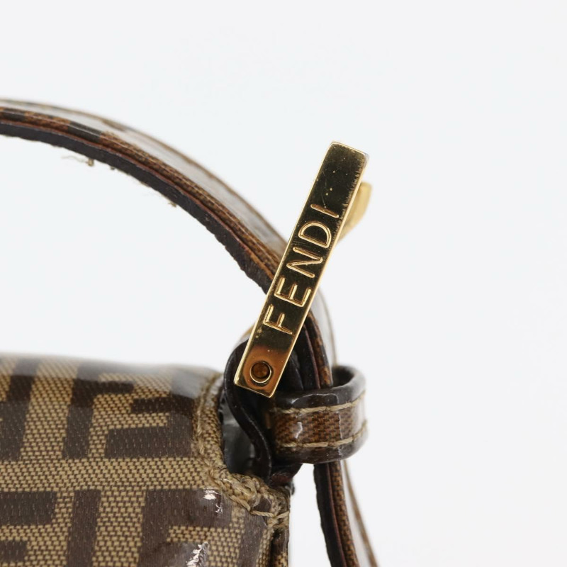 【日本直送】FENDI Zucchino帆布Mamma Baguette肩背包 米色 金色 正品 175477-17