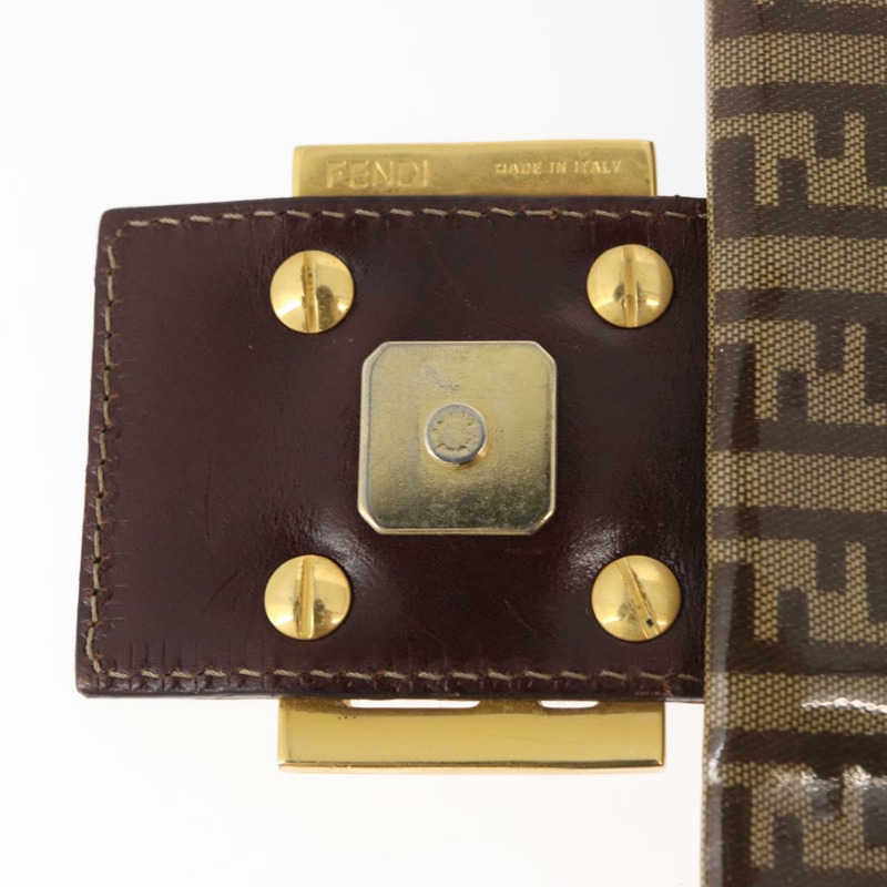 【日本直送】FENDI Zucchino帆布Mamma Baguette肩背包 米色 金色 正品 175477-19