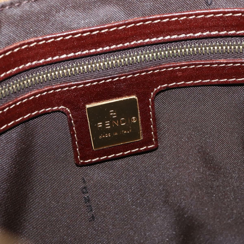 【日本直送】FENDI Zucchino帆布Mamma Baguette肩背包 米色 金色 正品 175477-20