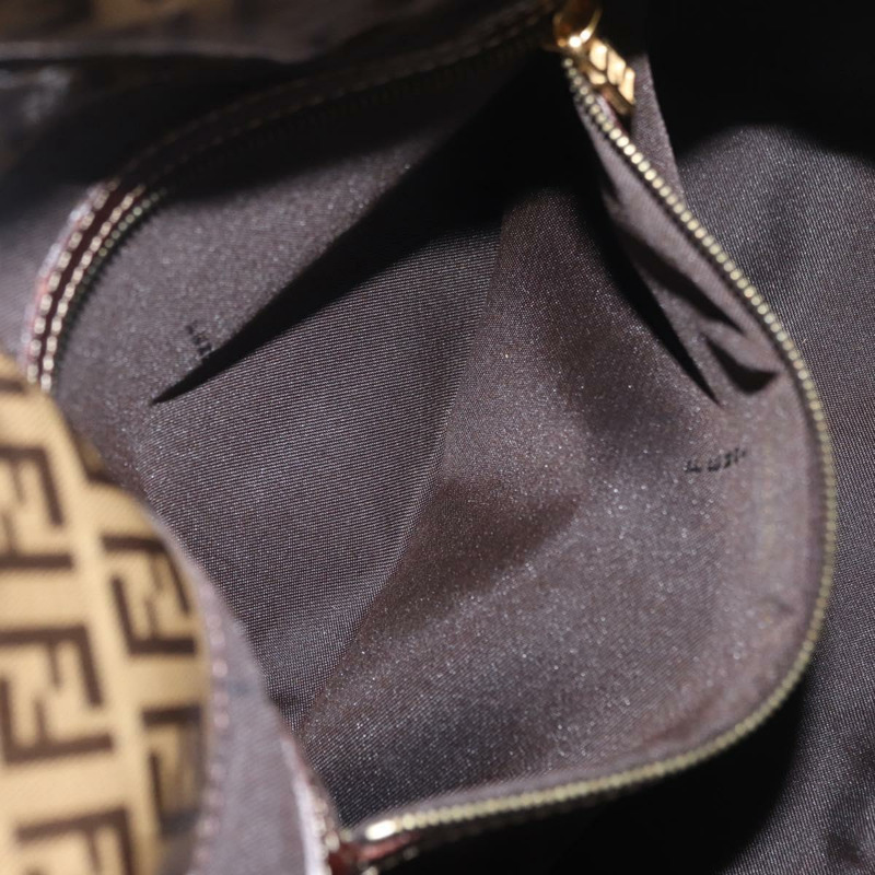 【日本直送】FENDI Zucchino帆布Mamma Baguette肩背包 米色 金色 正品 175477-24