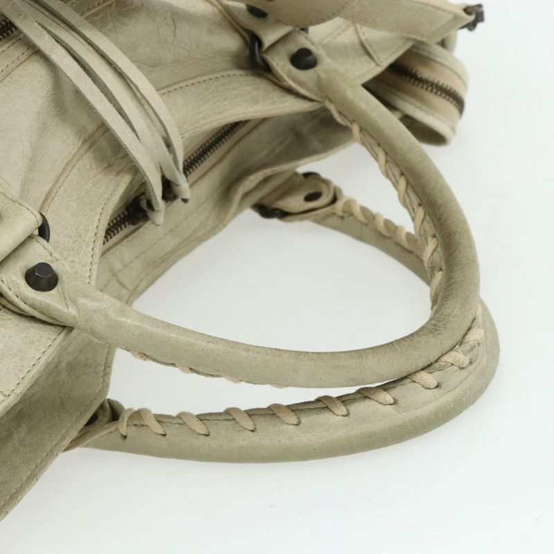 【日本直送】BALENCIAGA The City 手提包 皮革 2way 象牙色 115748 正品 175528A-6