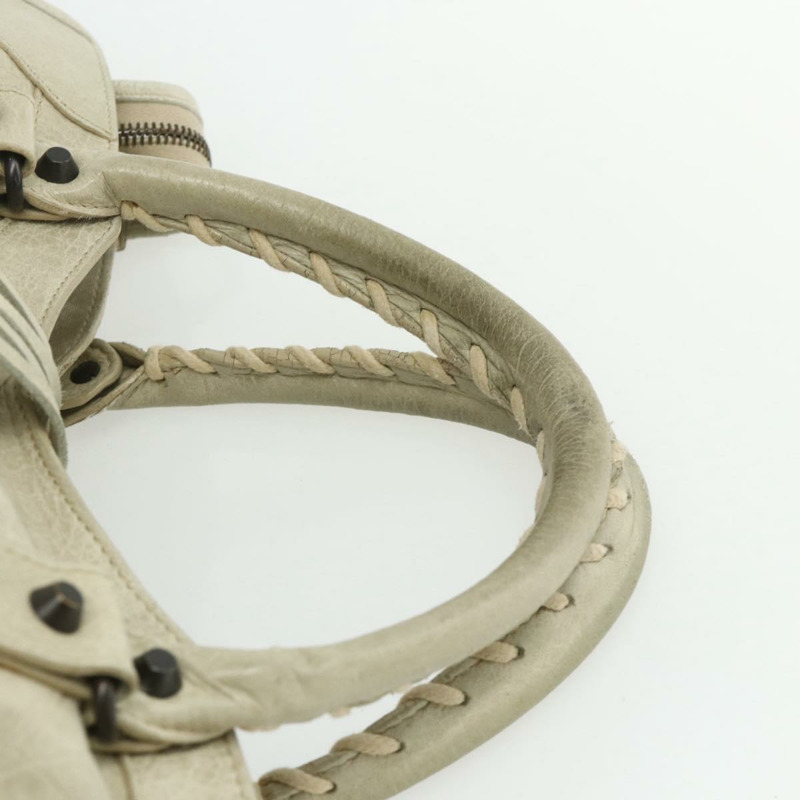 【日本直送】BALENCIAGA The City 手提包 皮革 2way 象牙色 115748 正品 175528A-7