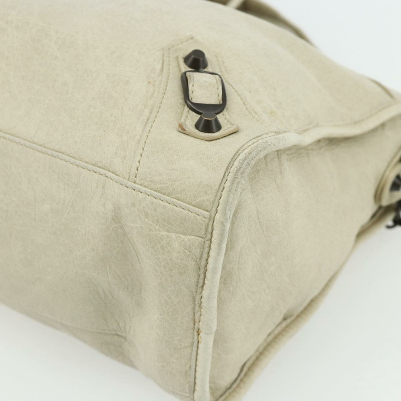 【日本直送】BALENCIAGA The City 手提包 皮革 2way 象牙色 115748 正品 175528A-9