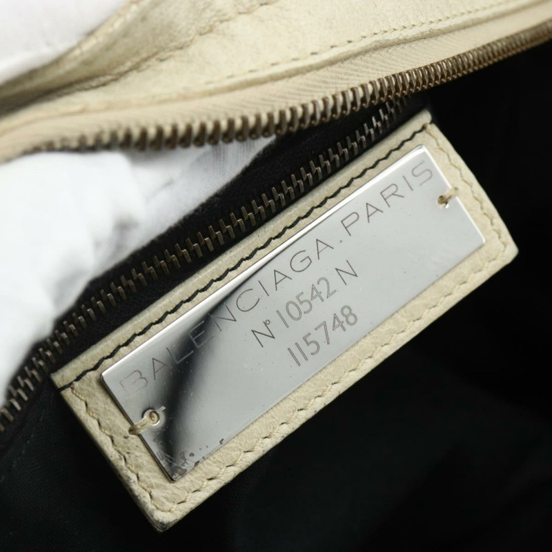 【日本直送】BALENCIAGA The City 手提包 皮革 2way 象牙色 115748 正品 175528A-18