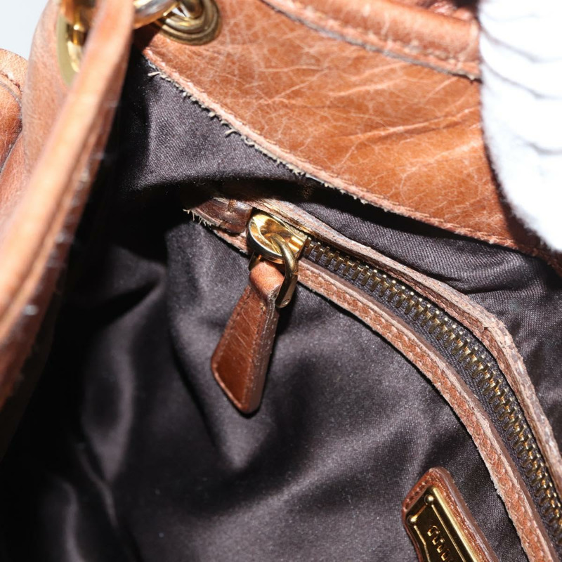 【日本直送】Miu Miu Matelasse 手提包 皮革 2way Brown Gold Auth 175497A-24