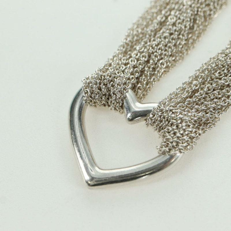 【日本直送】蒂芬妮 (TIFFANY&Co.) 10排鏤空心扣環手鍊 925銀 正品 am11311M-2