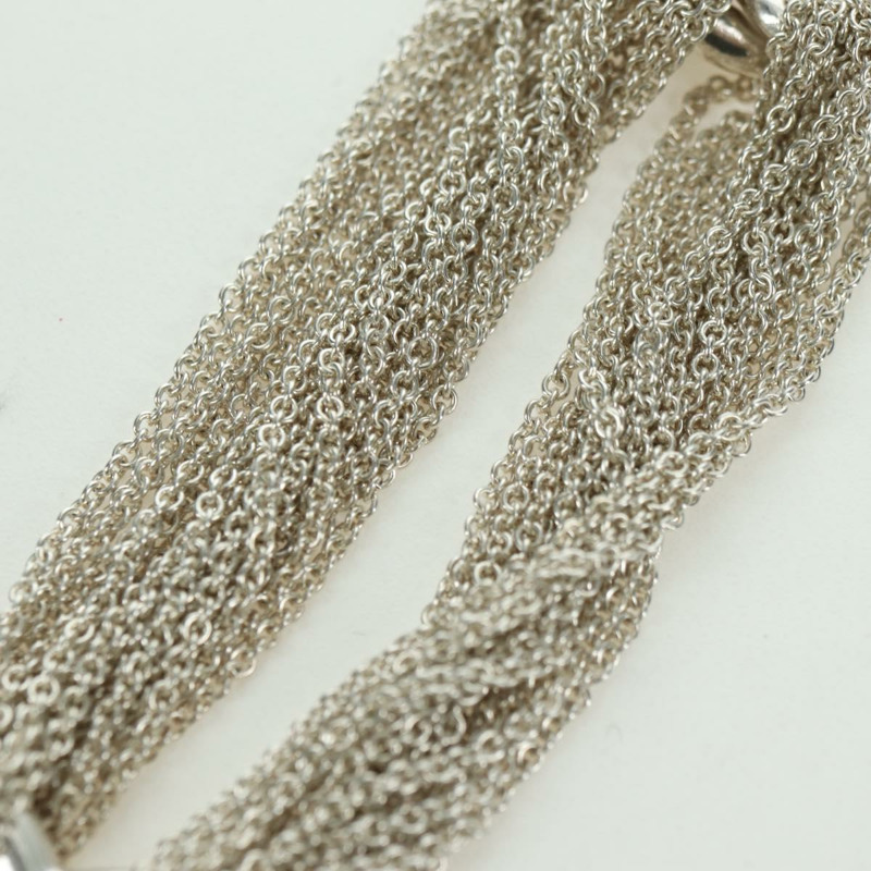 【日本直送】蒂芬妮 (TIFFANY&Co.) 10排鏤空心扣環手鍊 925銀 正品 am11311M-3