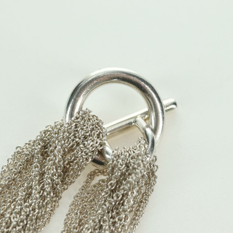 【日本直送】蒂芬妮 (TIFFANY&Co.) 10排鏤空心扣環手鍊 925銀 正品 am11311M-4