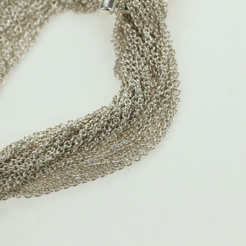 【日本直送】蒂芬妮 (TIFFANY&Co.) 10排鏤空心扣環手鍊 925銀 正品 am11311M-7