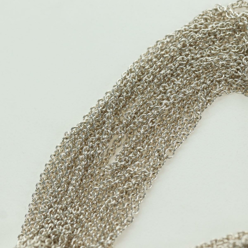 【日本直送】蒂芬妮 (TIFFANY&Co.) 10排鏤空心扣環手鍊 925銀 正品 am11311M-8