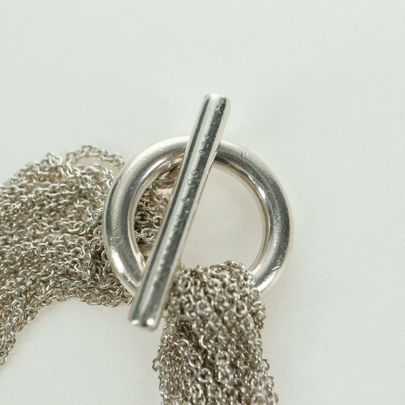 【日本直送】蒂芬妮 (TIFFANY&Co.) 10排鏤空心扣環手鍊 925銀 正品 am11311M-9