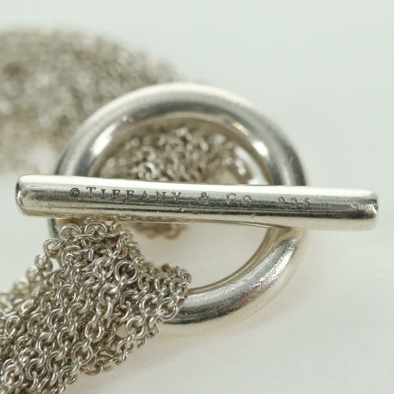 【日本直送】蒂芬妮 (TIFFANY&Co.) 10排鏤空心扣環手鍊 925銀 正品 am11311M-10