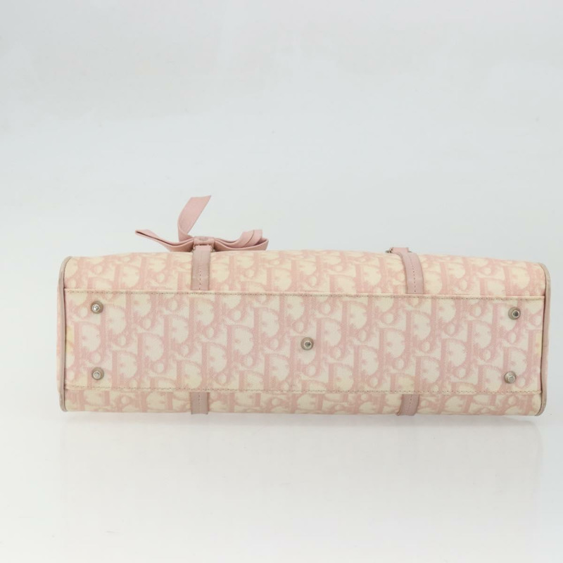 【日本直送】Christian Dior Trotter帆布鏈條浪漫包 PVC粉紅銀色 正品 175434A-4