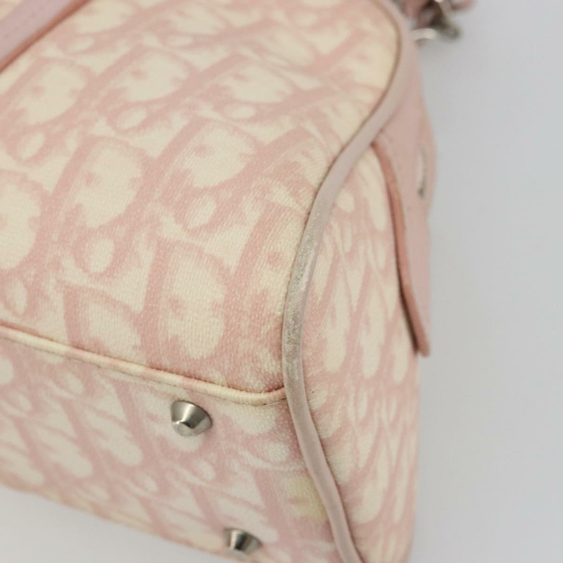 【日本直送】Christian Dior Trotter帆布鏈條浪漫包 PVC粉紅銀色 正品 175434A-8