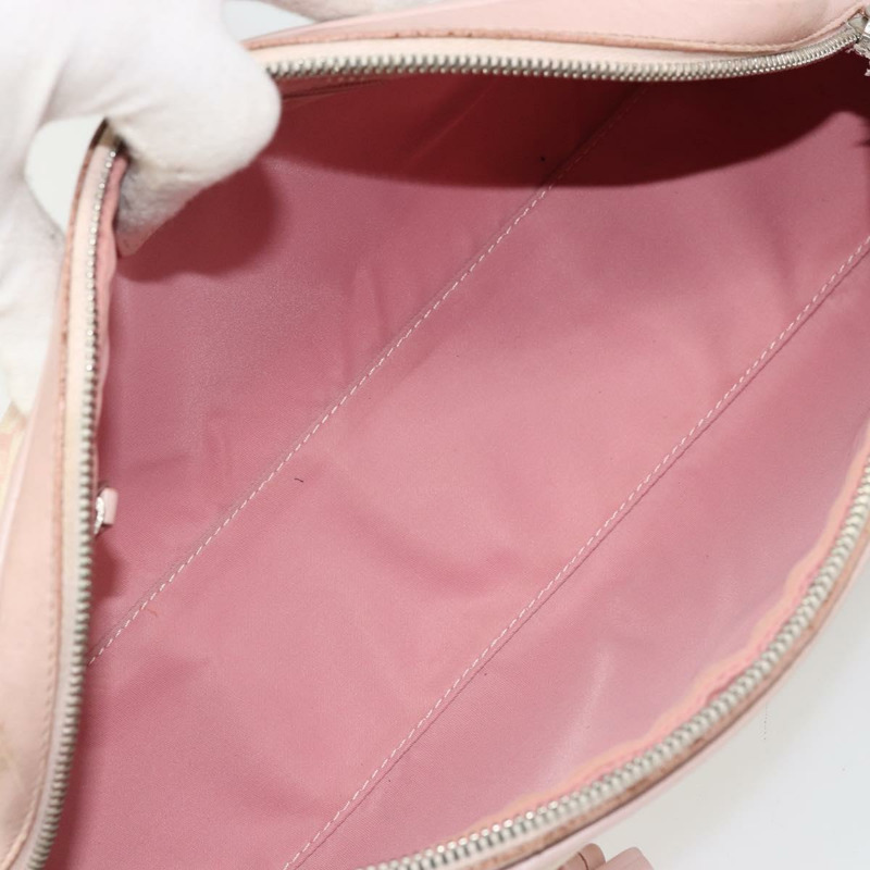 【日本直送】Christian Dior Trotter帆布鏈條浪漫包 PVC粉紅銀色 正品 175434A-10