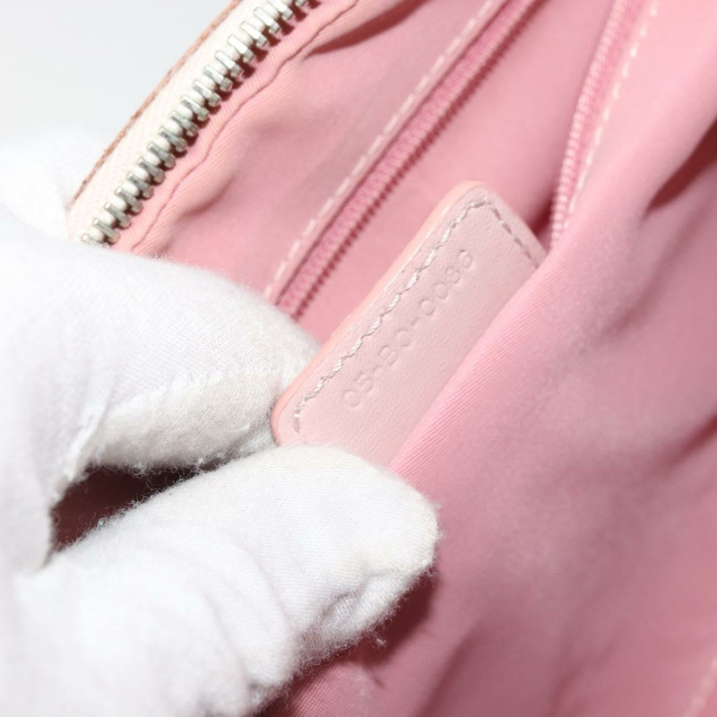 【日本直送】Christian Dior Trotter帆布鏈條浪漫包 PVC粉紅銀色 正品 175434A-11