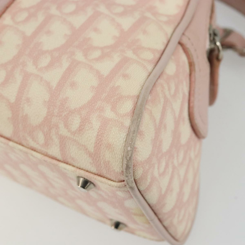 【日本直送】Christian Dior Trotter帆布鏈條浪漫包 PVC粉紅銀色 正品 175434A-14