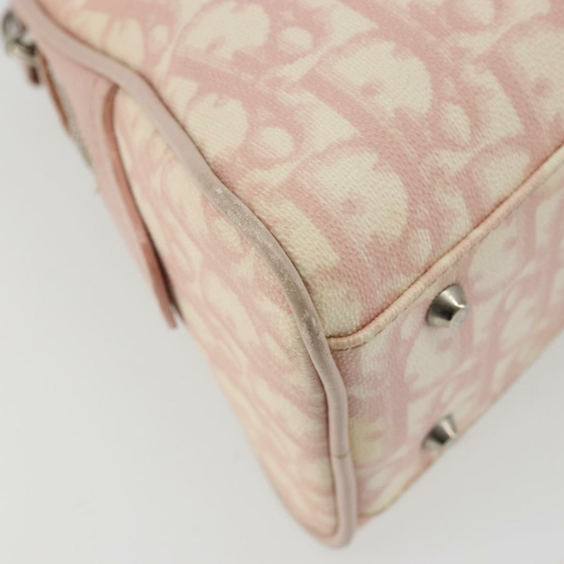 【日本直送】Christian Dior Trotter帆布鏈條浪漫包 PVC粉紅銀色 正品 175434A-15